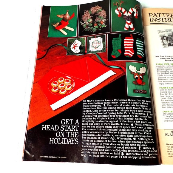 Country Handcrafts Magazine June July 1984 Various Craft Projects 40+ Projects - Picture 6 of 9